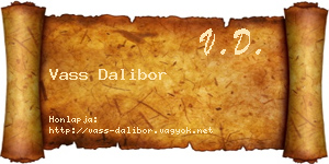 Vass Dalibor névjegykártya